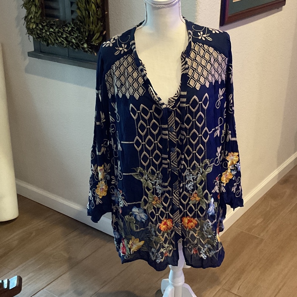 Johnny Was floral blouse 
NWOT